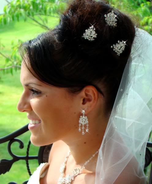 Crystal Bridal Hair Pins and Jewelry from Elegance by Carbonneau www.weddingfactorydirect.com 1-800-790-4325