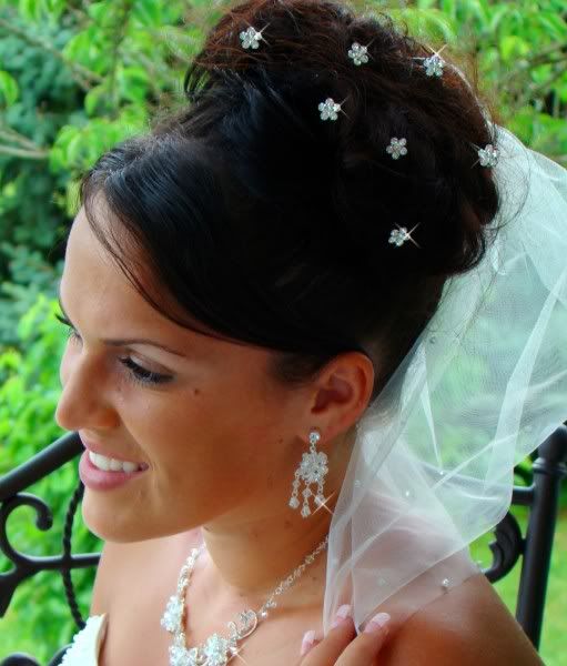 Crystal Bridal Hair Pins and Jewelry from Elegance by Carbonneau www.weddingfactorydirect.com 1-800-790-4325