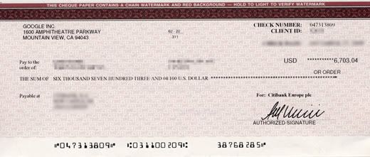 my second check