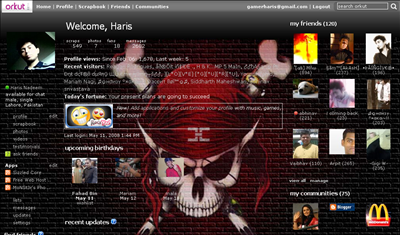 Skull Orkut theme