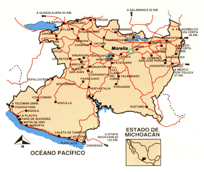 mapa michoacan