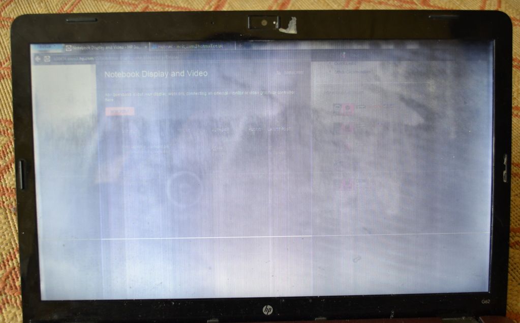 White screen issues - HP G62 - HP Support Forum - 1667893