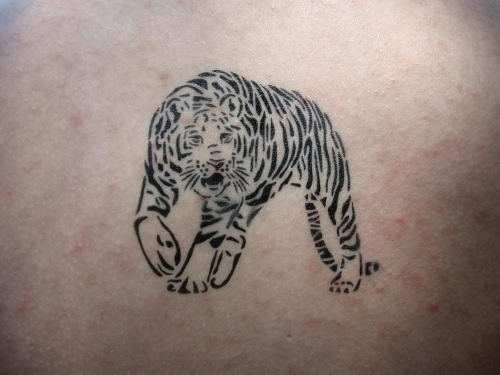 tiger tattoo art. airbrush tattoos, tiger tattoo