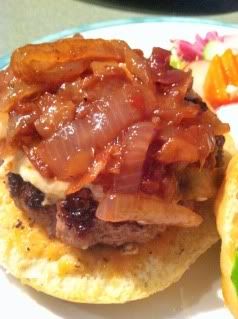Burger with Caramelized Onions, Uploaded from the Photobucket iPhone App