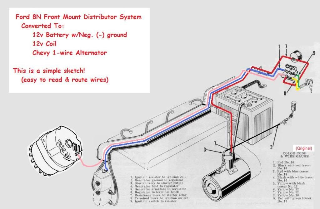 Ford 8n 12 volt conversion wiring diagram