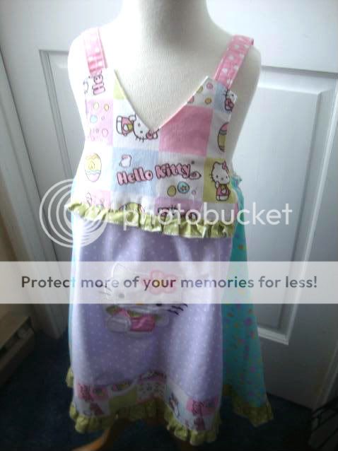 Custom Boutique Resell Hello Kitty Easter Spring Vida Dress 4/5  