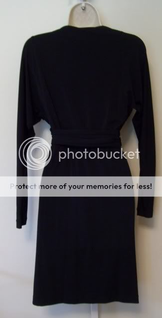 BCBG Max Azria black knit wrap jersey dress NWOT S 4 6  