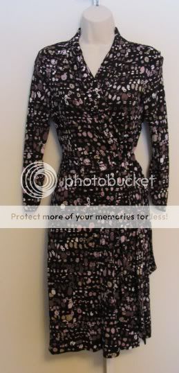   Furstenberg Carneigh Boucle wrap dress pink 8 DVF New NWT silk black