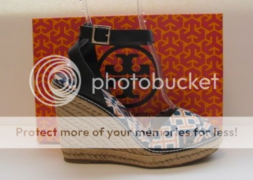 Tory Burch Criss Cross Espadrille Wedge Small 4 T 8  